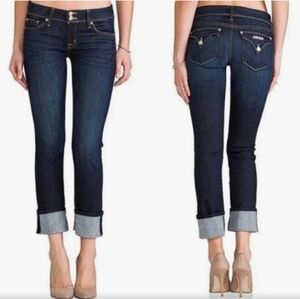 Hudson Jeans Ginny Crop Straight with Cuff & Button Flap Pockets Size 26